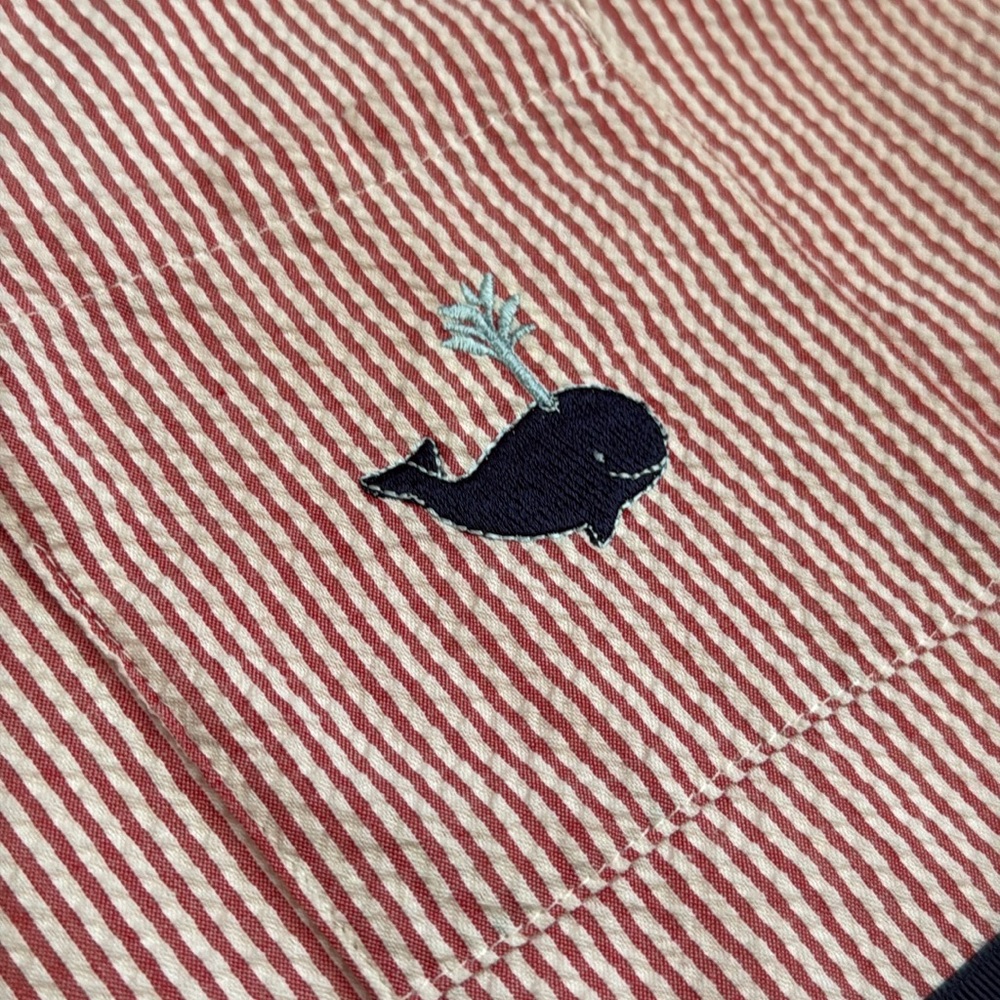 {CPC} Classic Prep | Seersucker Embroidered Whale Dress Red/White/Blue (4T) - Picture 8 of 15
